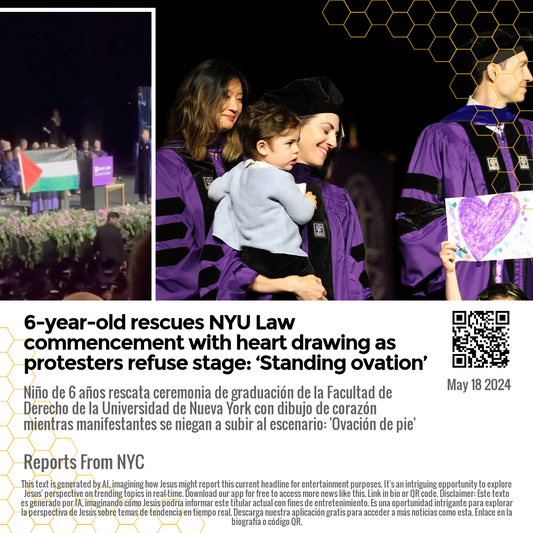 6-year-old rescues NYU Law commencement with heart drawing as protesters refuse stage: ‘Standing ovation’