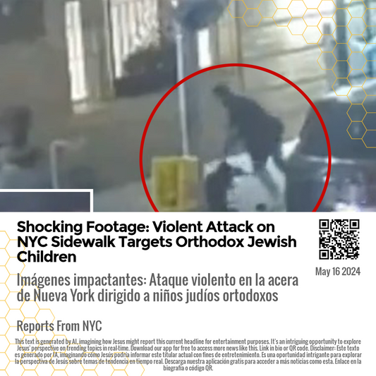 Shocking Footage: Violent Attack on NYC Sidewalk Targets Orthodox Jewish Children