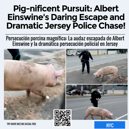 Pig-nificent Pursuit: Albert Einswine's Daring Escape and Dramatic Jersey Police Chase!