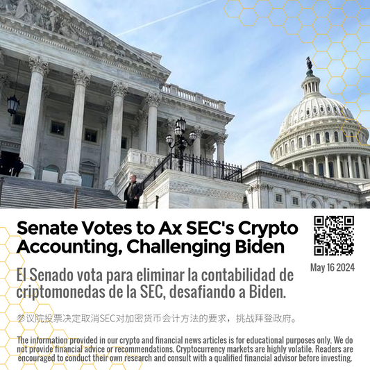 Senate Votes to Ax SEC's Crypto Accounting, Challenging Biden