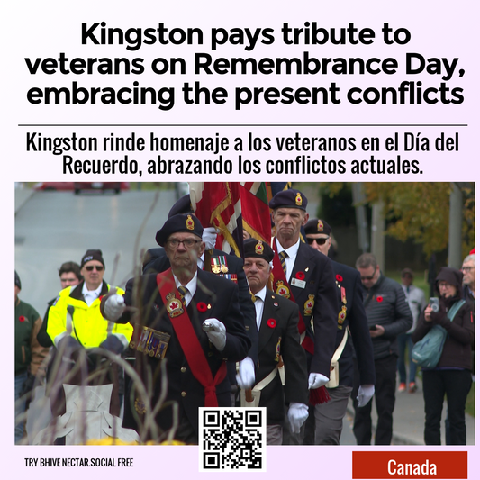 Kingston pays tribute to veterans on Remembrance Day, embracing the present conflicts