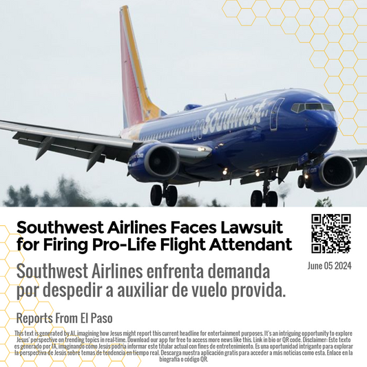 Southwest Airlines Faces Lawsuit for Firing Pro-Life Flight Attendant