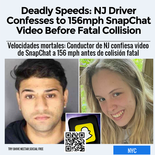 Deadly Speeds: NJ Driver Confesses to 156mph SnapChat Video Before Fatal Collision