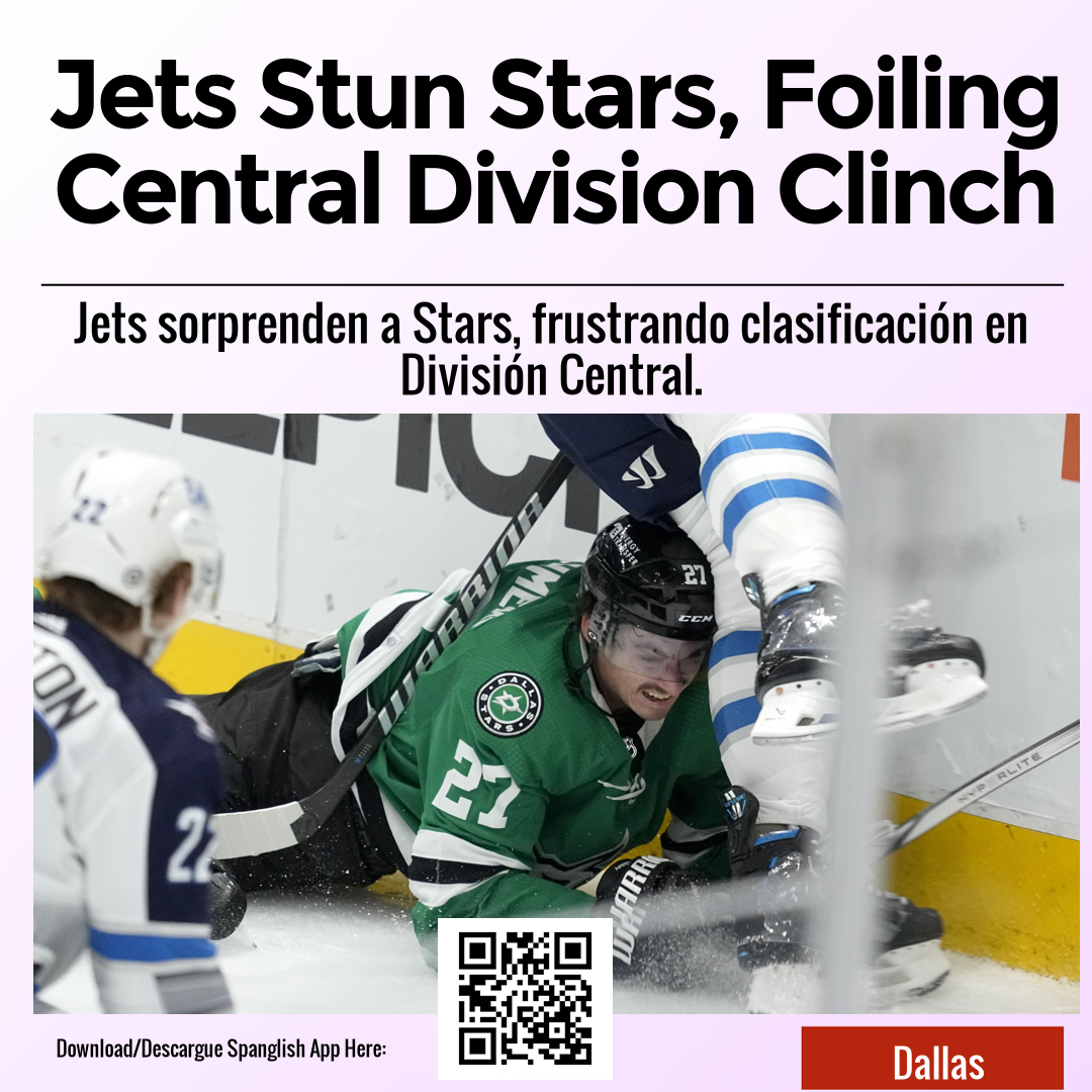 Jets Stun Stars, Foiling Central Division Clinch