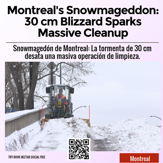 Montreal's Snowmageddon: 30 cm Blizzard Sparks Massive Cleanup