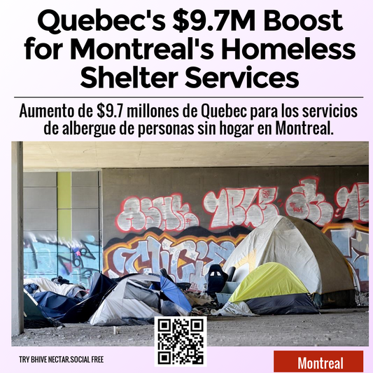 Quebec's $9.7M Boost for Montreal's Homeless Shelter Services