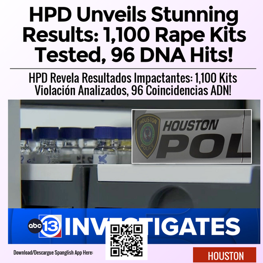 HPD Unveils Stunning Results: 1,100 Rape Kits Tested, 96 DNA Hits!