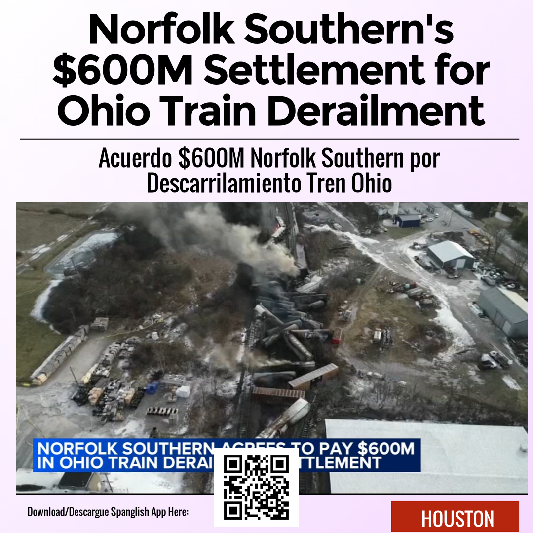 Norfolk Southern's $600M Settlement for Ohio Train Derailment