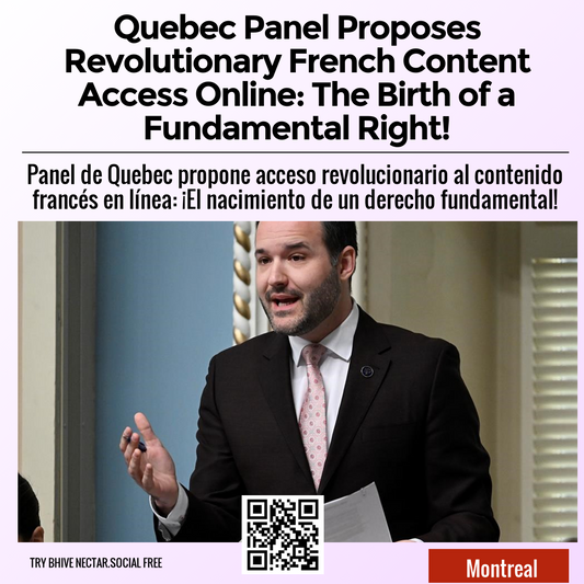 Quebec Panel Proposes Revolutionary French Content Access Online: The Birth of a Fundamental Right!