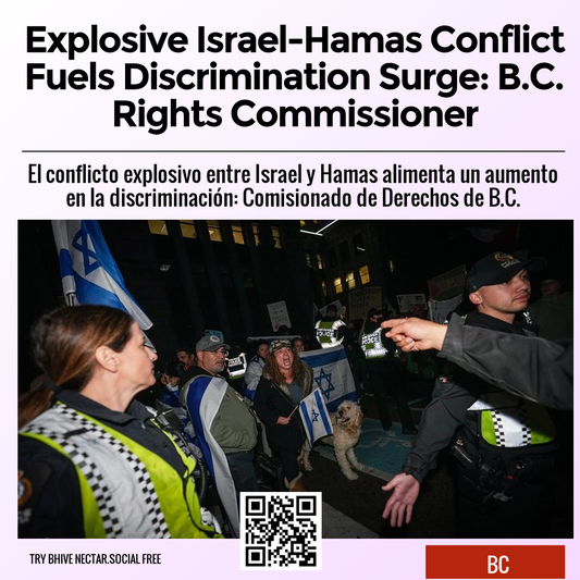 Explosive Israel-Hamas Conflict Fuels Discrimination Surge: B.C. Rights Commissioner