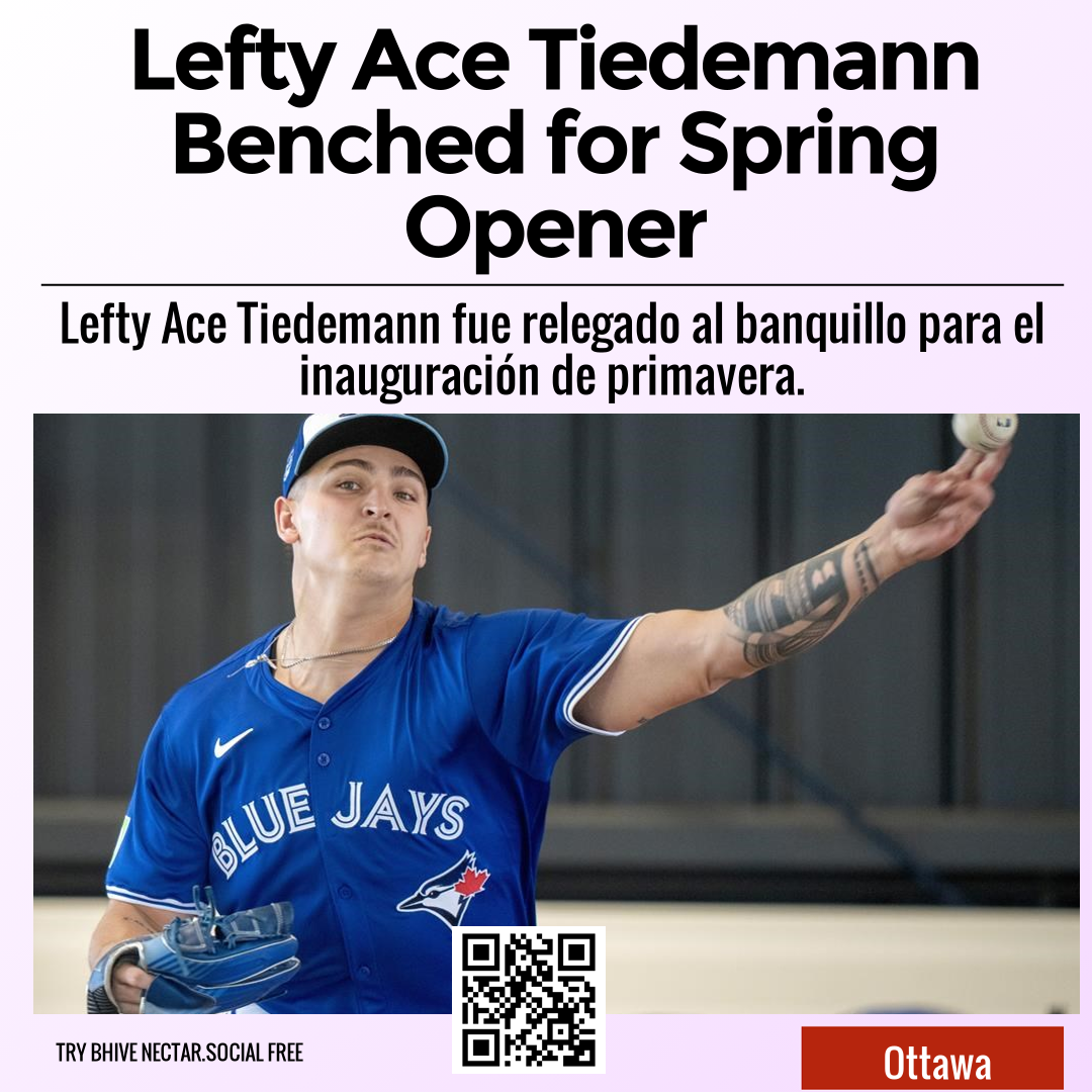 Lefty Ace Tiedemann Benched for Spring Opener