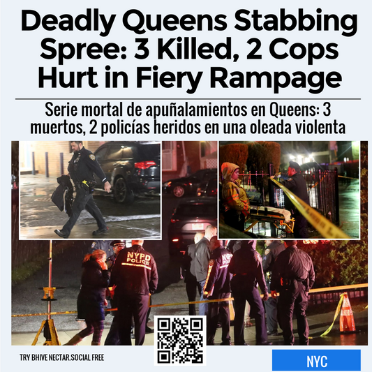 Deadly Queens Stabbing Spree: 3 Killed, 2 Cops Hurt in Fiery Rampage