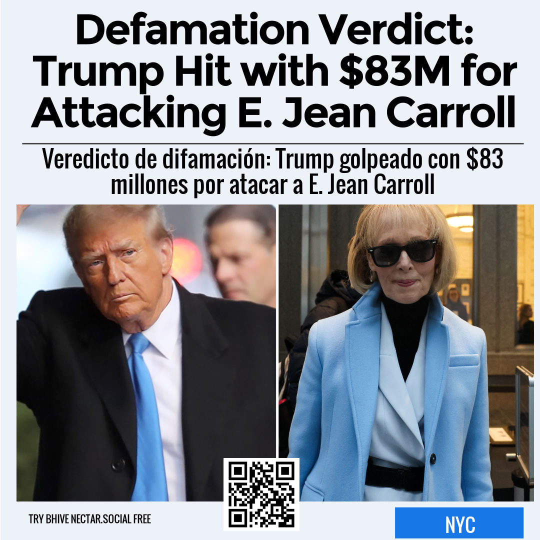 Defamation Verdict: Trump Hit with $83M for Attacking E. Jean Carroll