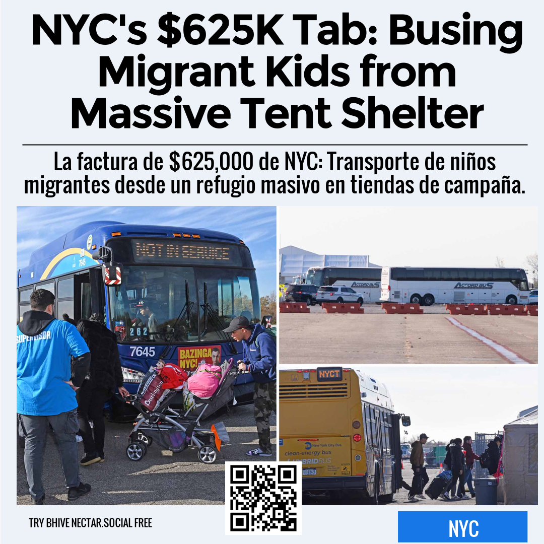 NYC's $625K Tab: Busing Migrant Kids from Massive Tent Shelter