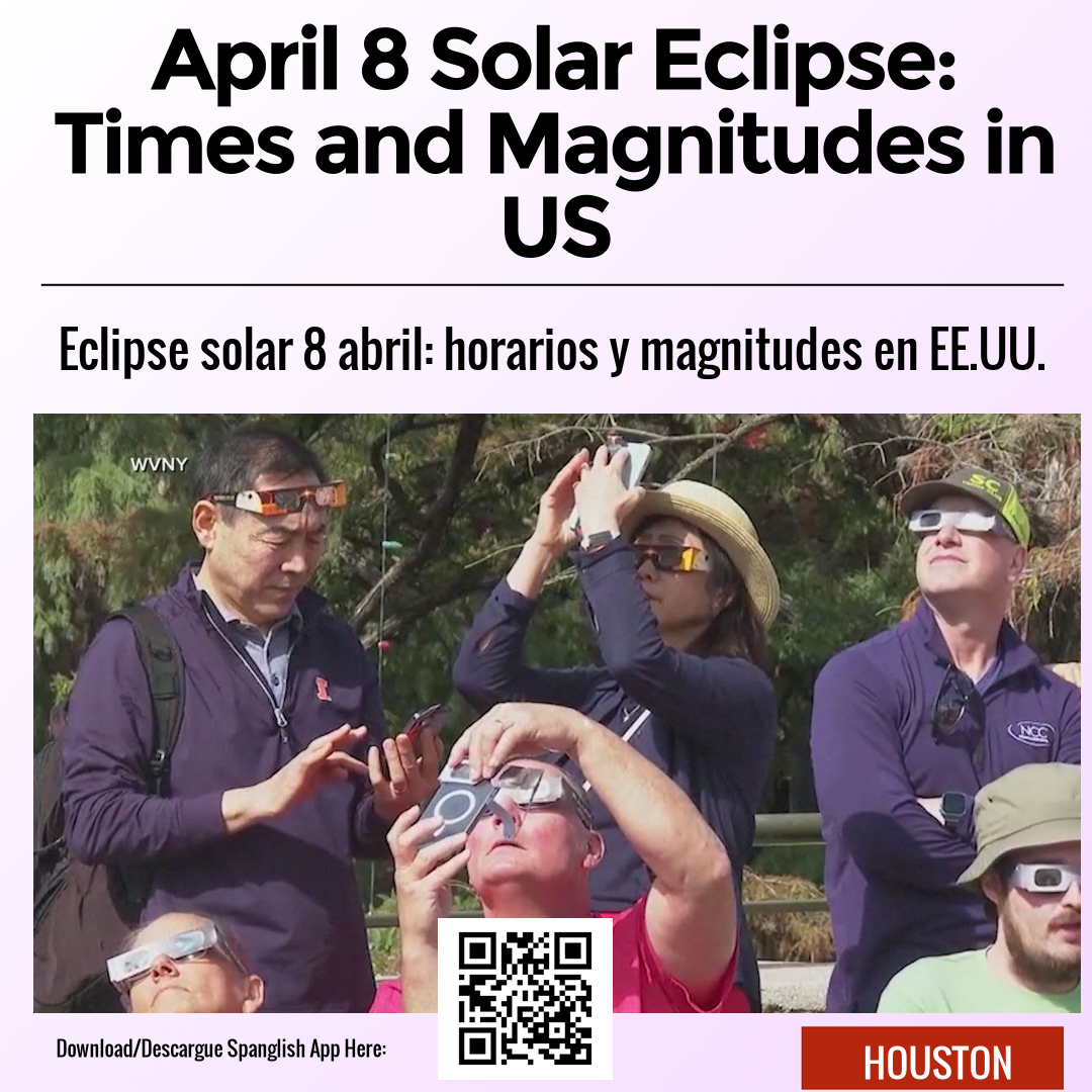 April 8 Solar Eclipse: Times and Magnitudes in US