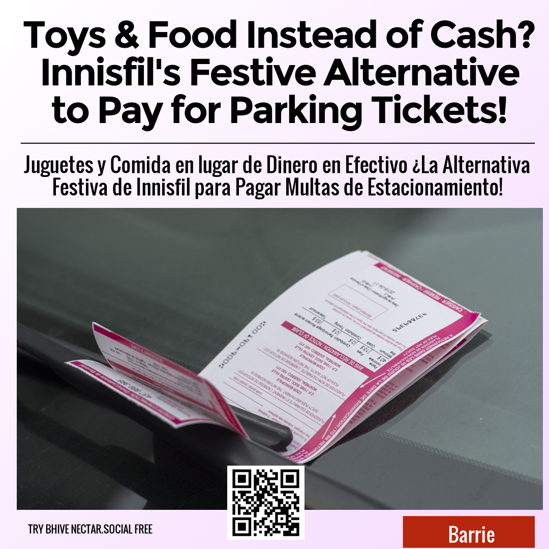 Toys & Food Instead of Cash? Innisfil's Festive Alternative to Pay for Parking Tickets!