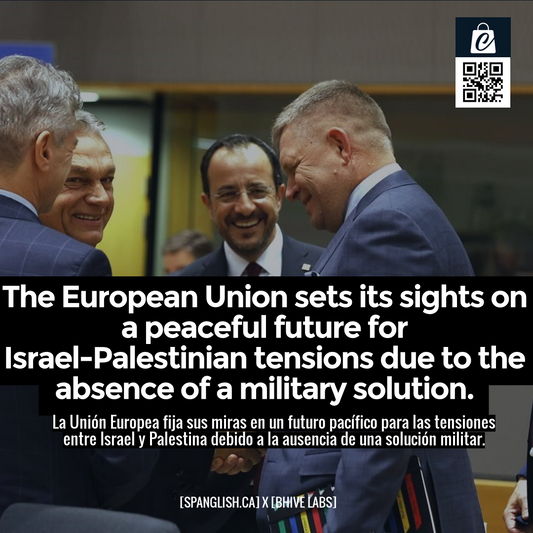 The European Union sets its sights on a peaceful future for Israel-Palestinian tensions due to the absence of a military solution.