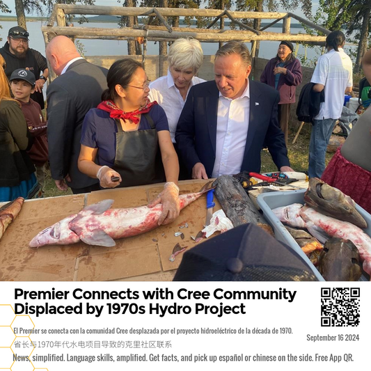 Premier Connects with Cree Community Displaced by 1970s Hydro Project