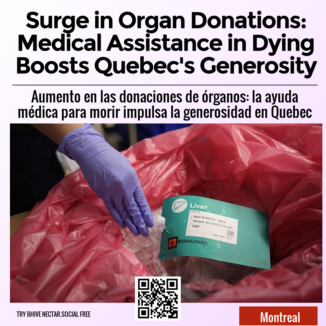 Surge in Organ Donations: Medical Assistance in Dying Boosts Quebec's Generosity