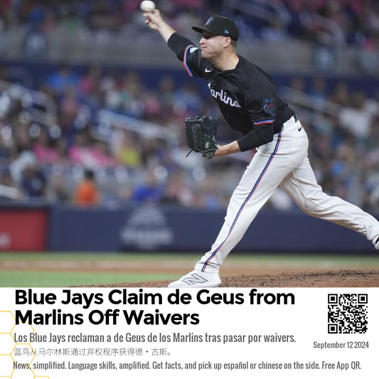 Blue Jays Claim de Geus from Marlins Off Waivers