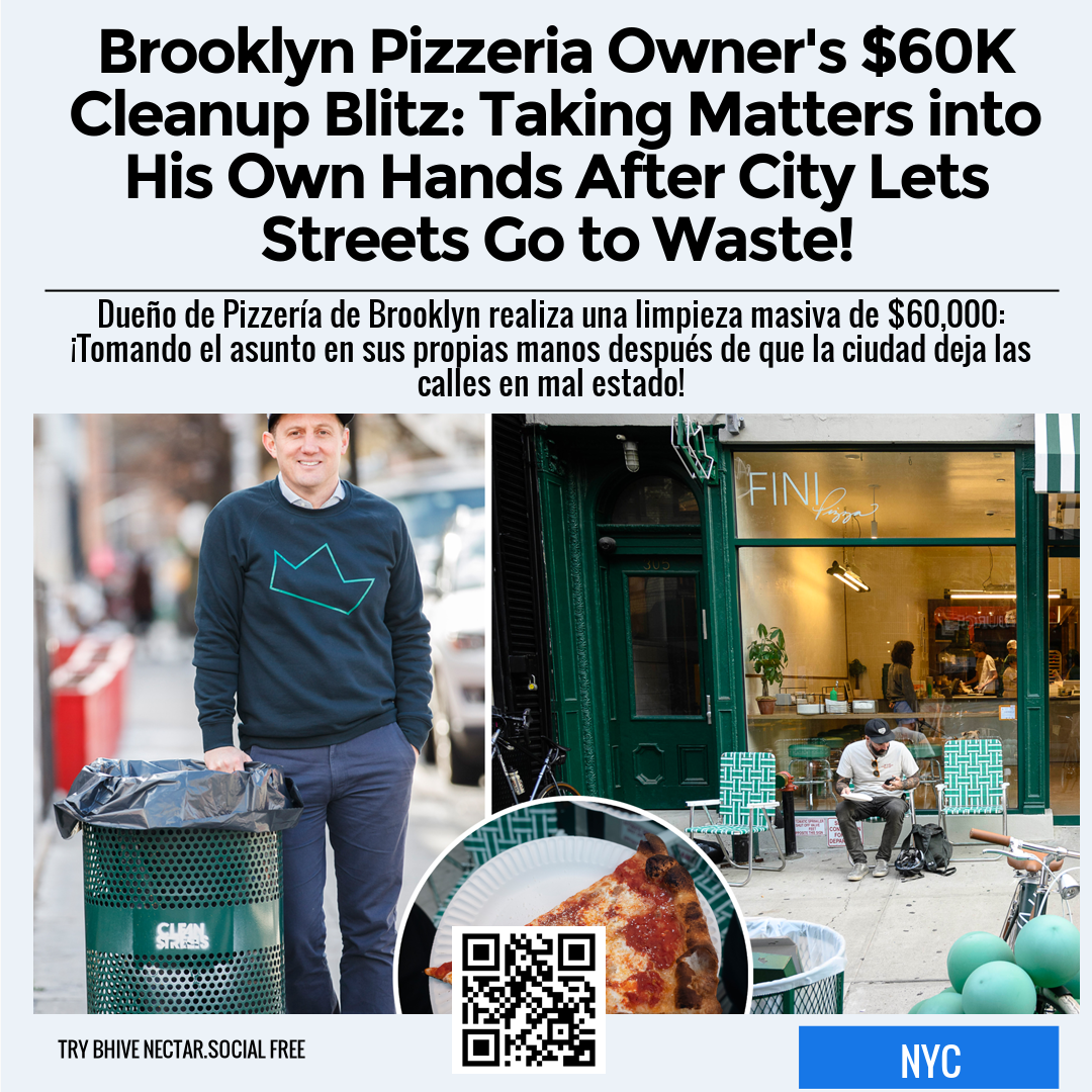 Brooklyn Pizzeria Owner's $60K Cleanup Blitz: Taking Matters into His Own Hands After City Lets Streets Go to Waste!