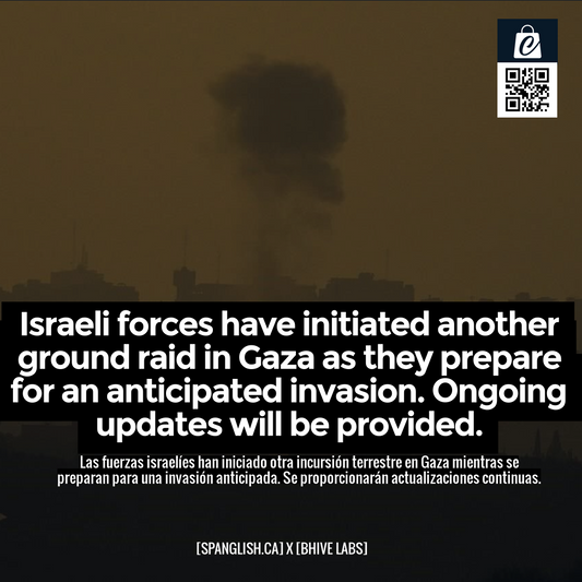 Israeli forces have initiated another ground raid in Gaza as they prepare for an anticipated invasion. Ongoing updates will be provided.