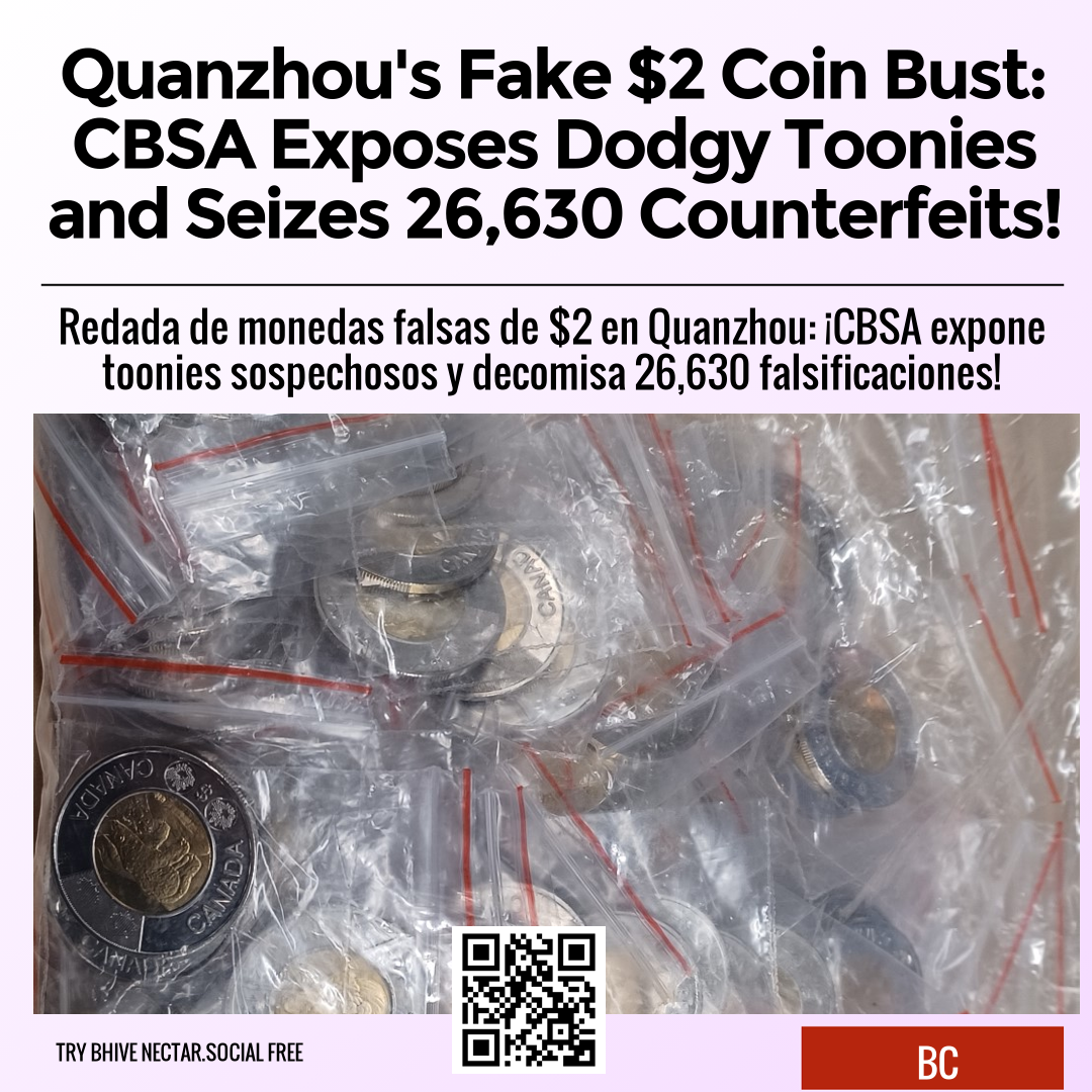 Quanzhou's Fake $2 Coin Bust: CBSA Exposes Dodgy Toonies and Seizes 26,630 Counterfeits!