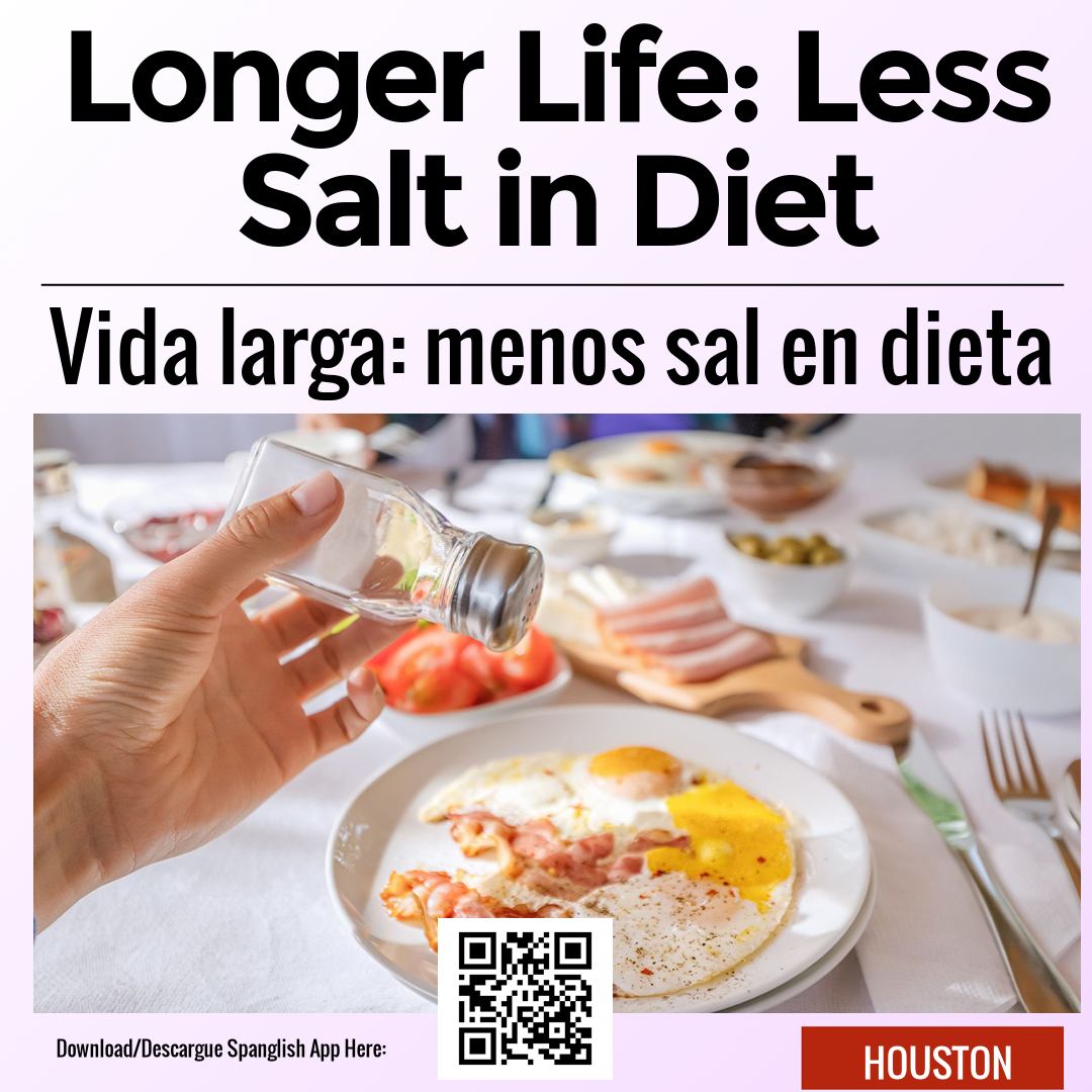 Longer Life: Less Salt in Diet