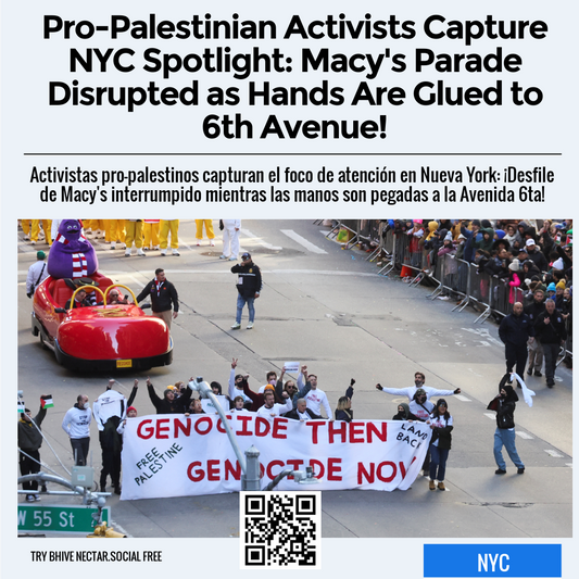 Pro-Palestinian Activists Capture NYC Spotlight: Macy's Parade Disrupted as Hands Are Glued to 6th Avenue!