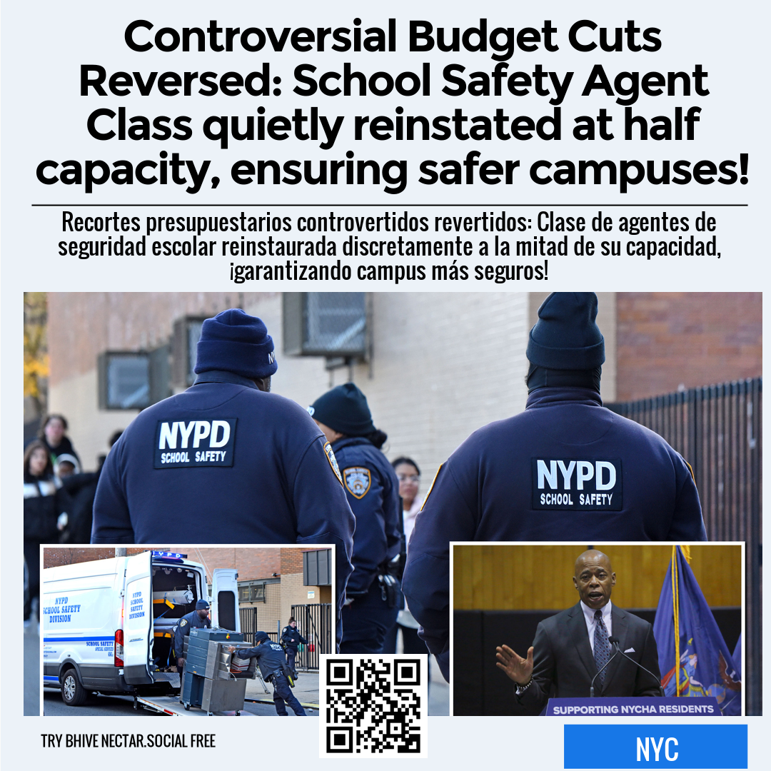 Controversial Budget Cuts Reversed: School Safety Agent Class quietly reinstated at half capacity, ensuring safer campuses!