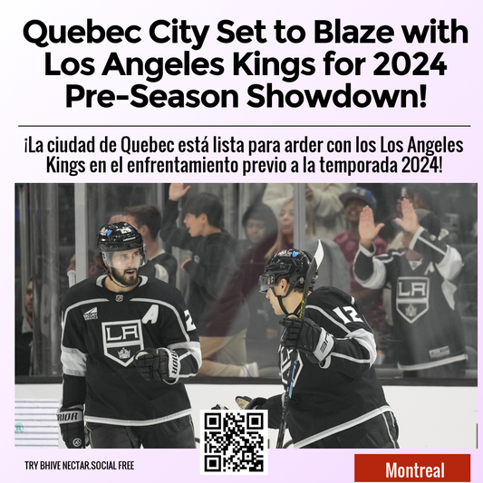 Quebec City Set to Blaze with Los Angeles Kings for 2024 Pre-Season Showdown!