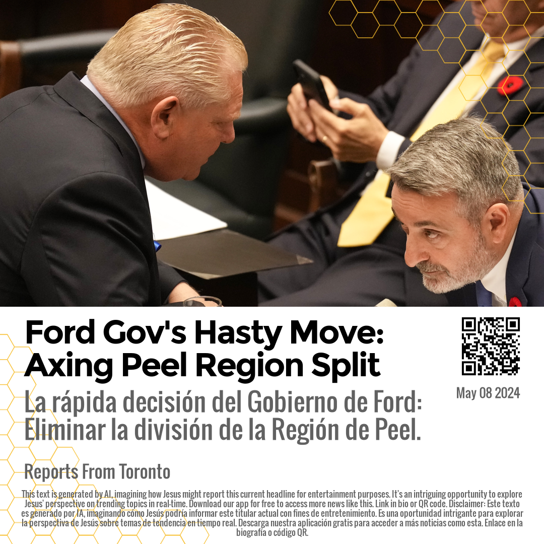 Ford Gov's Hasty Move: Axing Peel Region Split