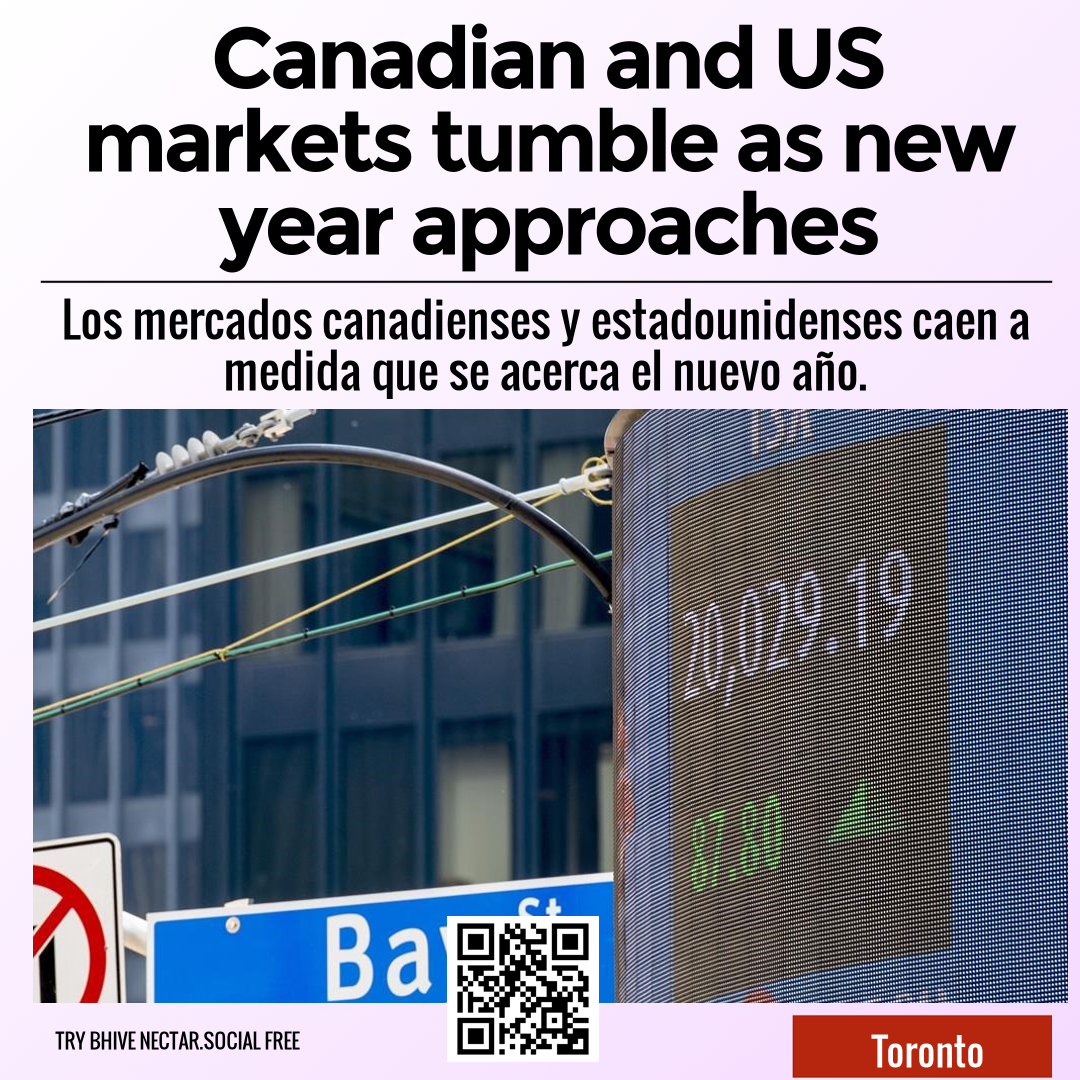 Canadian and US markets tumble as new year approaches