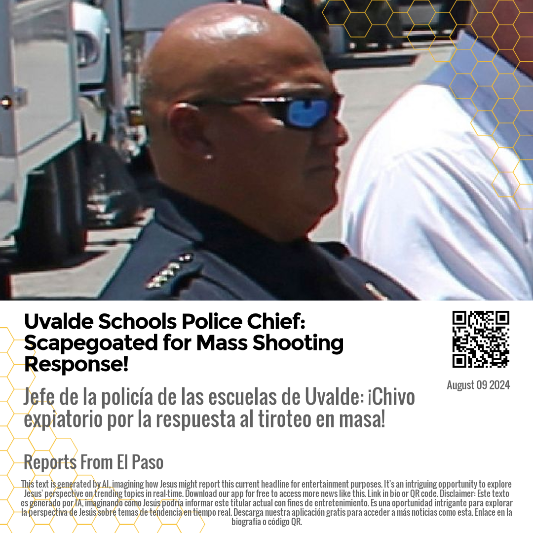 Uvalde Schools Police Chief: Scapegoated for Mass Shooting Response!