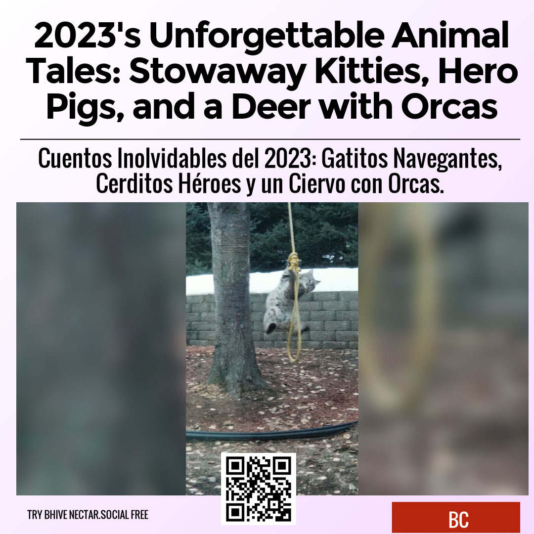 2023's Unforgettable Animal Tales: Stowaway Kitties, Hero Pigs, and a Deer with Orcas