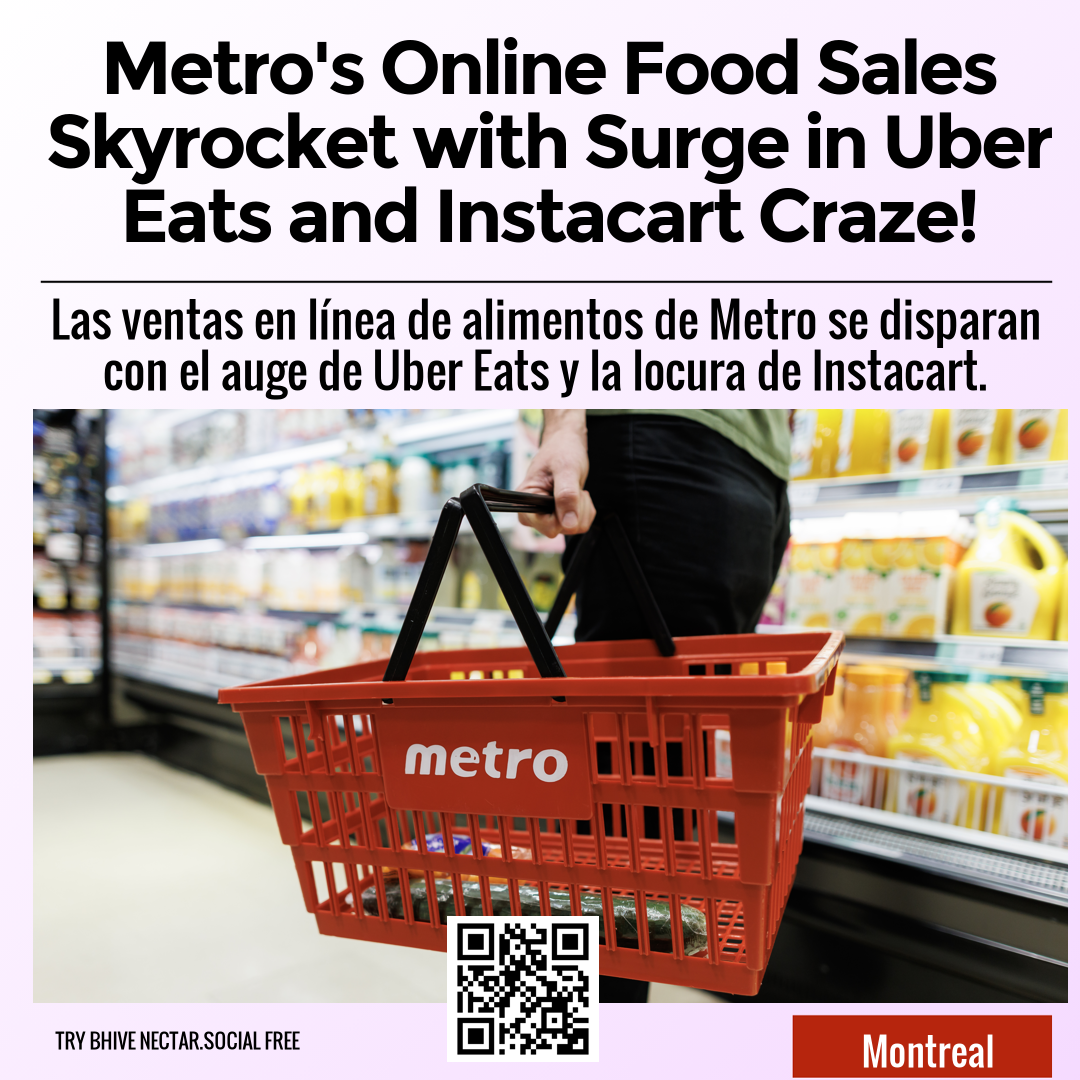 Metro's Online Food Sales Skyrocket with Surge in Uber Eats and Instacart Craze!