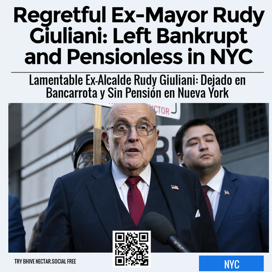 Regretful Ex-Mayor Rudy Giuliani: Left Bankrupt and Pensionless in NYC