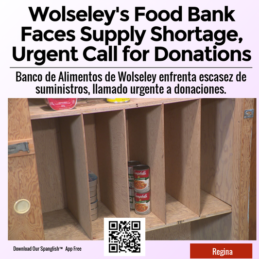 Wolseley's Food Bank Faces Supply Shortage, Urgent Call for Donations