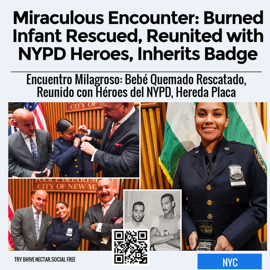 Miraculous Encounter: Burned Infant Rescued, Reunited with NYPD Heroes, Inherits Badge