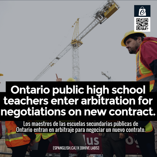 Ontario public high school teachers enter arbitration for negotiations on new contract.