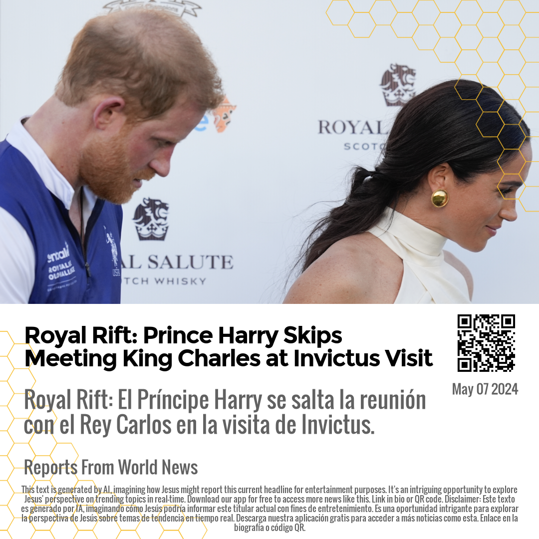 Royal Rift: Prince Harry Skips Meeting King Charles at Invictus Visit