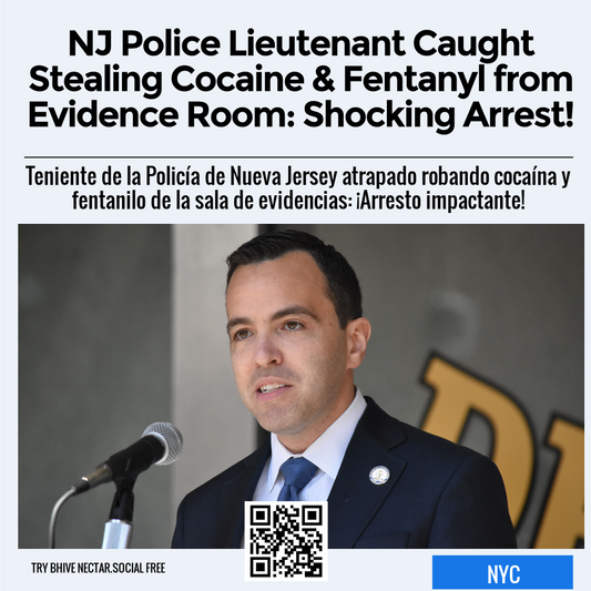 NJ Police Lieutenant Caught Stealing Cocaine & Fentanyl from Evidence Room: Shocking Arrest!