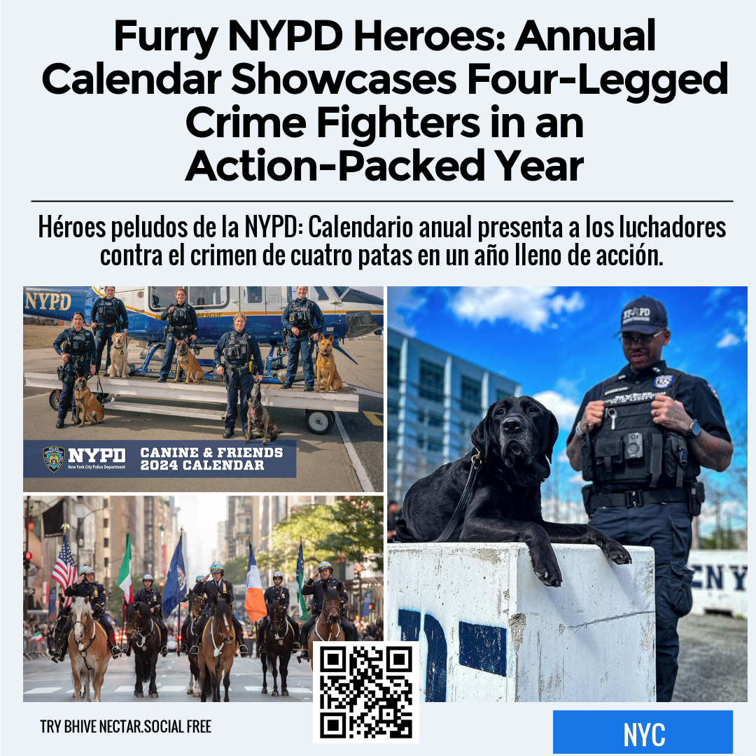 Furry NYPD Heroes: Annual Calendar Showcases Four-Legged Crime Fighters in an Action-Packed Year