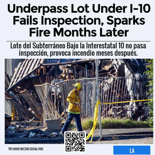 Underpass Lot Under I-10 Fails Inspection, Sparks Fire Months Later