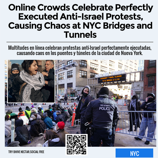 Online Crowds Celebrate Perfectly Executed Anti-Israel Protests, Causing Chaos at NYC Bridges and Tunnels