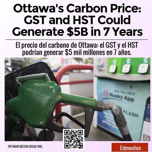 Ottawa's Carbon Price: GST and HST Could Generate $5B in 7 Years