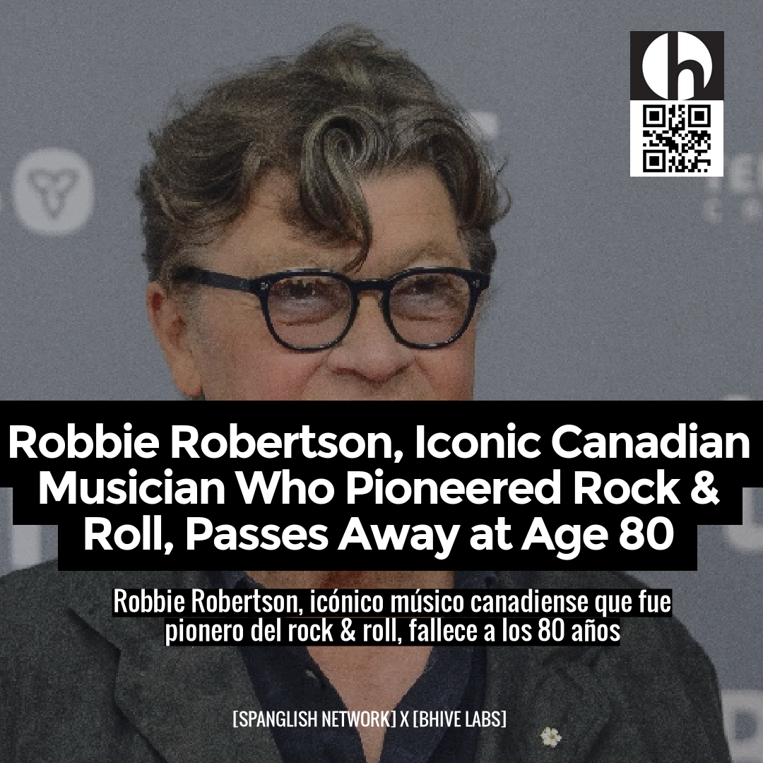 Robbie Robertson, Iconic Canadian Musician Who Pioneered Rock & Roll, Passes Away at Age 80