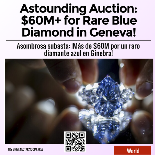 Astounding Auction: $60M+ for Rare Blue Diamond in Geneva!