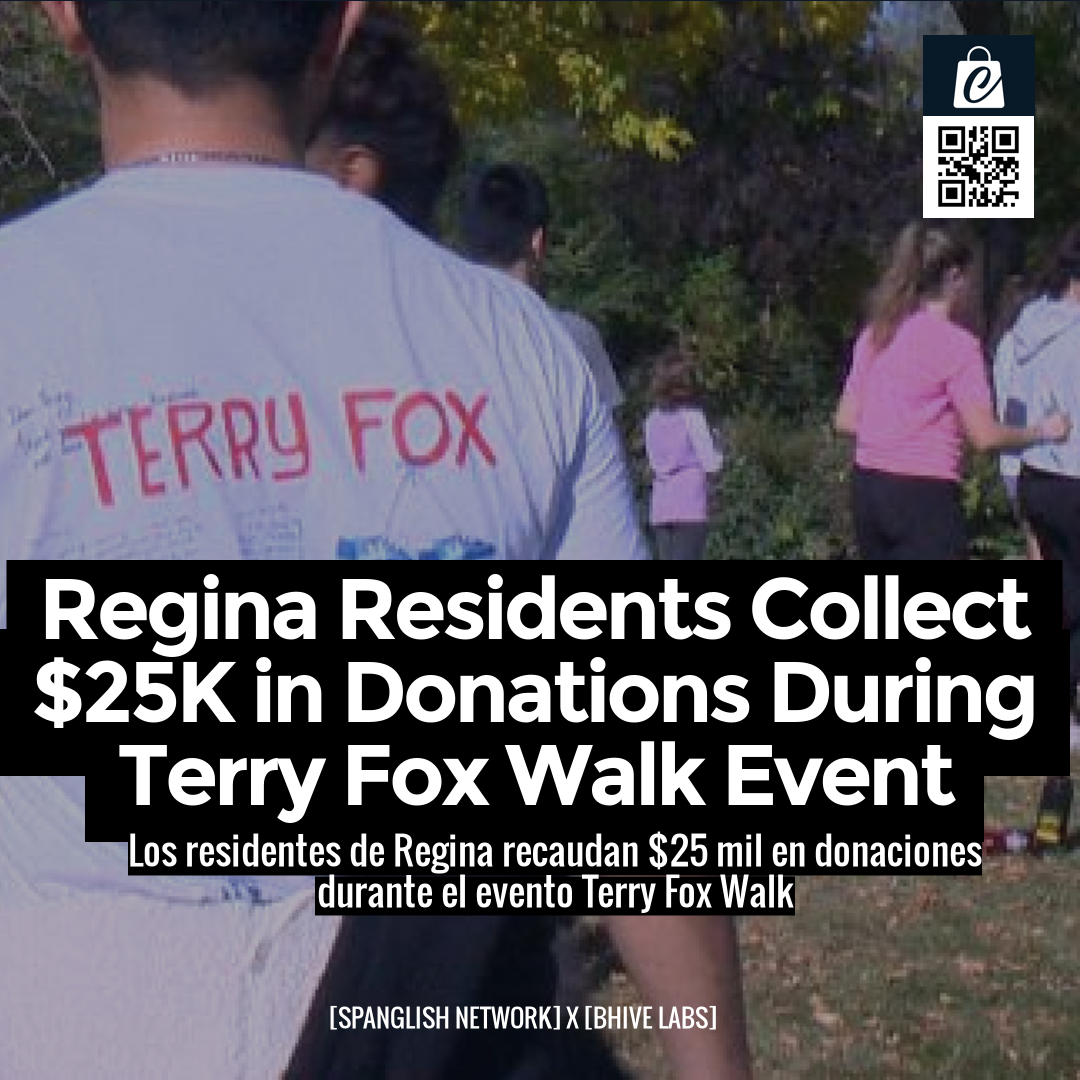 Regina Residents Collect $25K in Donations During Terry Fox Walk Event