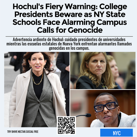 Hochul's Fiery Warning: College Presidents Beware as NY State Schools Face Alarming Campus Calls for Genocide